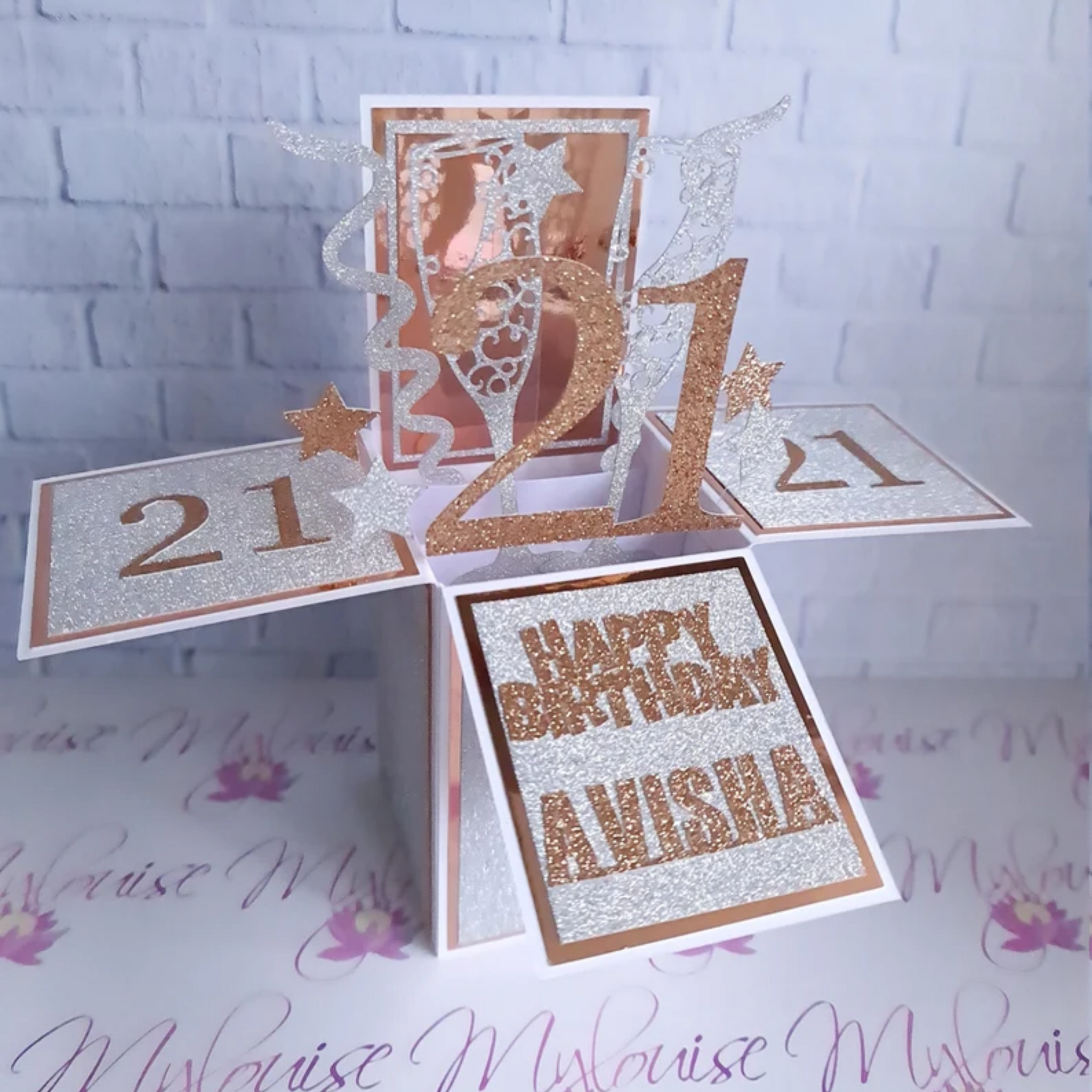 Personalised 21st Birthday Pop Up Card