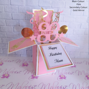 Personalised 80th Birthday Pop Up Card