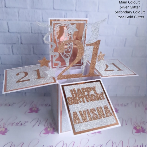 Personalised 21st Birthday Pop Up Card