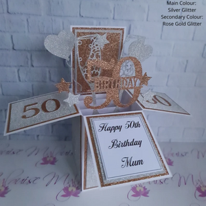 Personalised 50th Birthday Pop Up Card