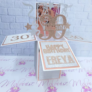 Personalised 30th Birthday Pop Up Card