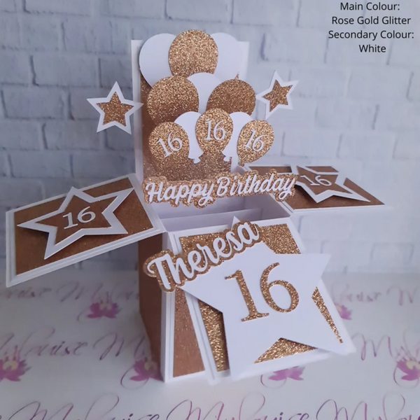 Personalised 16th Birthday Pop Up Card