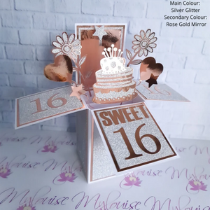 Personalised 16th Birthday Pop Up Card