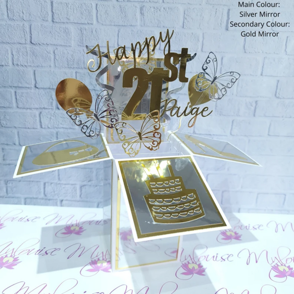 Personalised 21st Birthday Pop Up Card