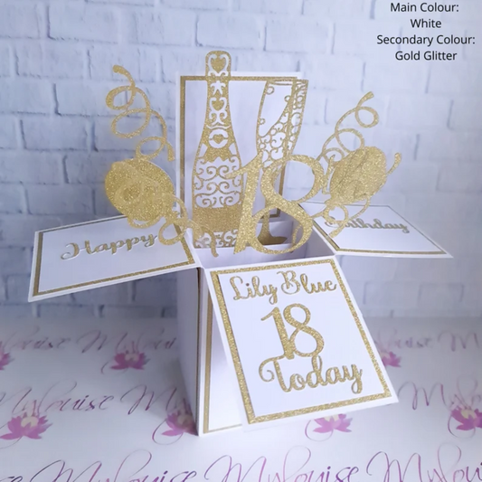 Personalised 18th Birthday Pop Up Card