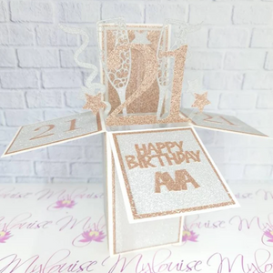 Personalised 21st Birthday Pop Up Card