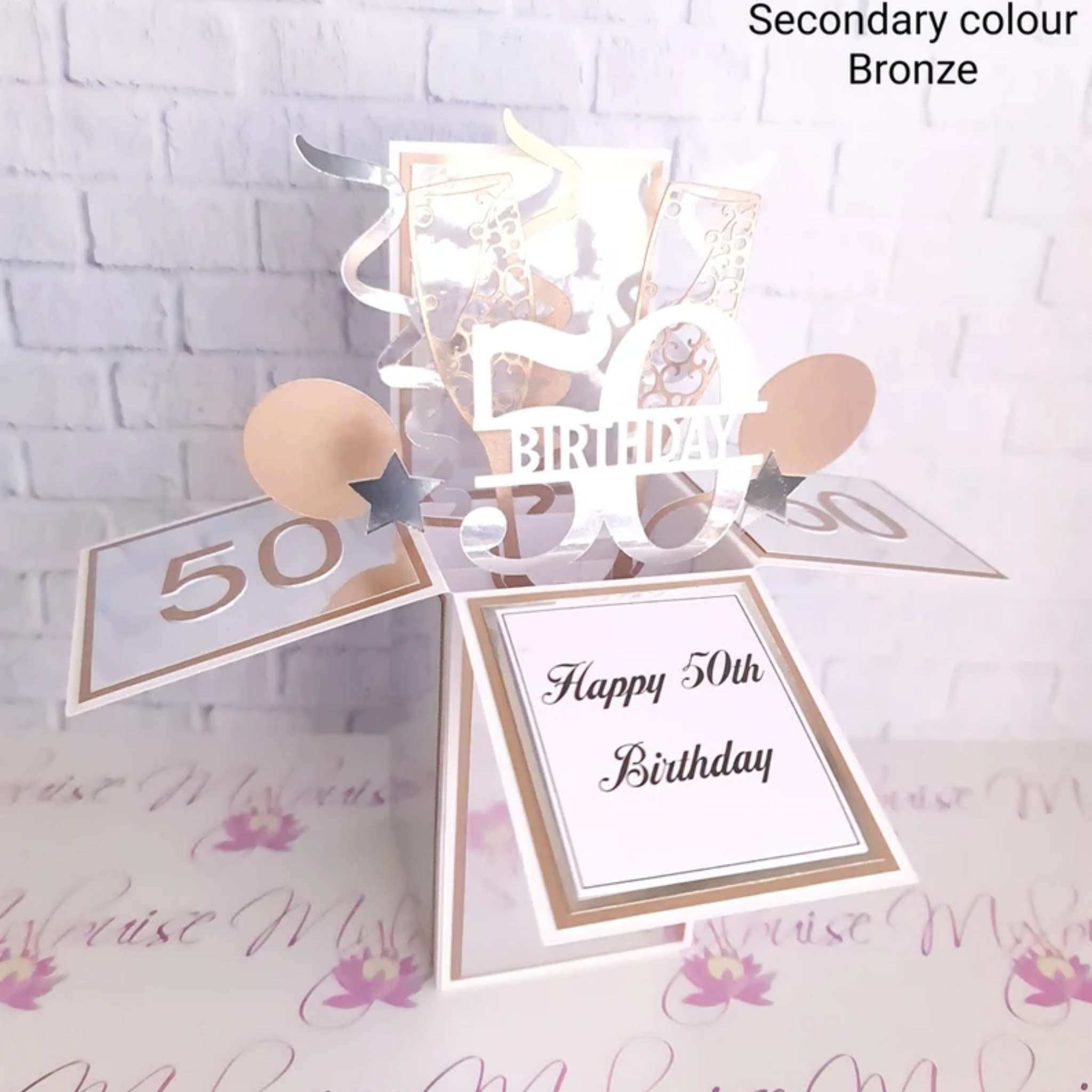 Personalised 50th Birthday Pop Up Card