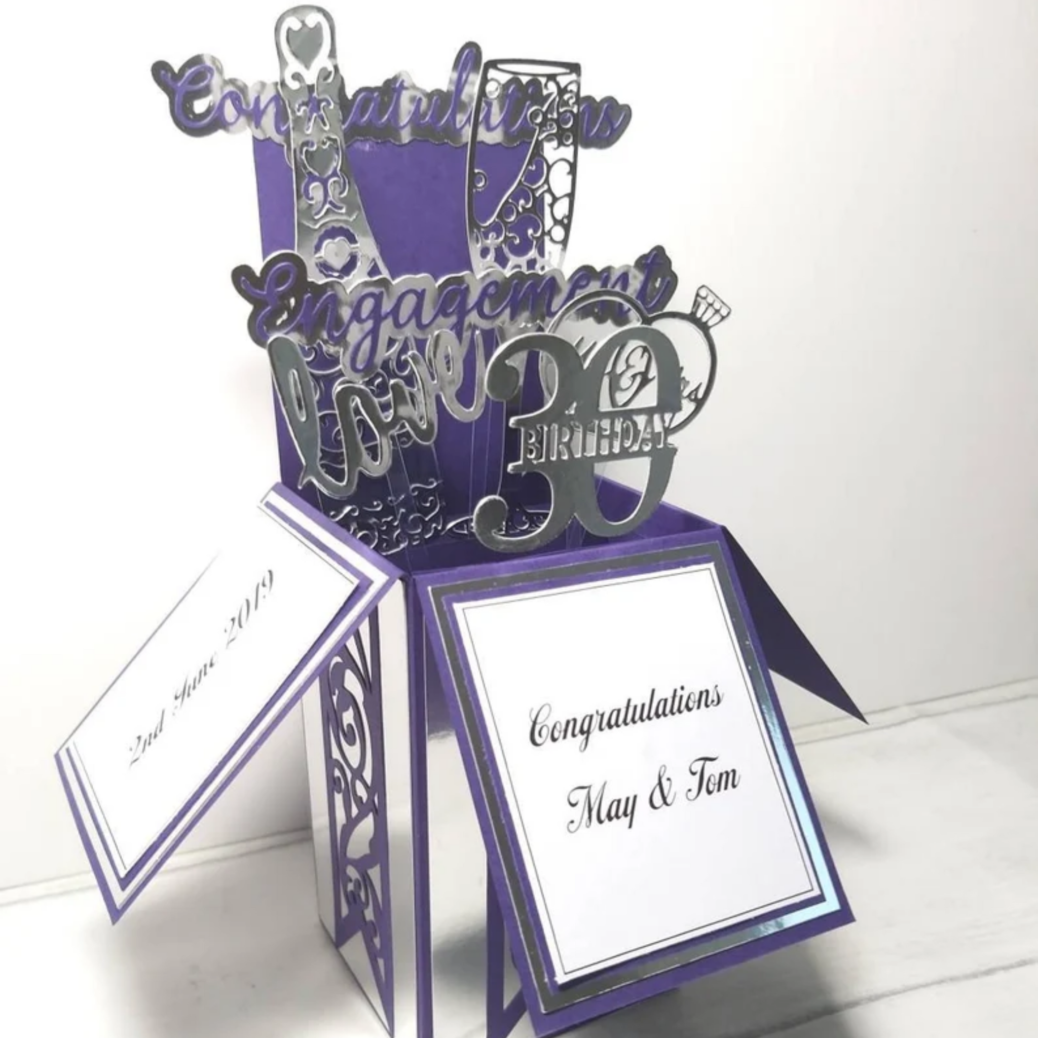 Personalised Engagement Pop Up Card