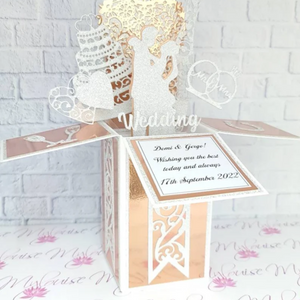 Personalised Wedding Card Pop Up Card