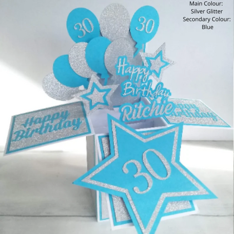 Personalised 30th Birthday Pop Up Card