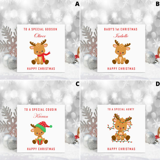 Custom Reindeer Christmas Cards