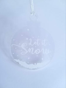 Custom Colour Let It Snow Tree Ornament