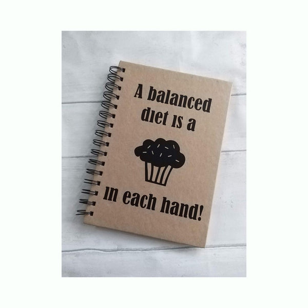 A5 Funny Diet Cupcake Notebook Bullet Journal