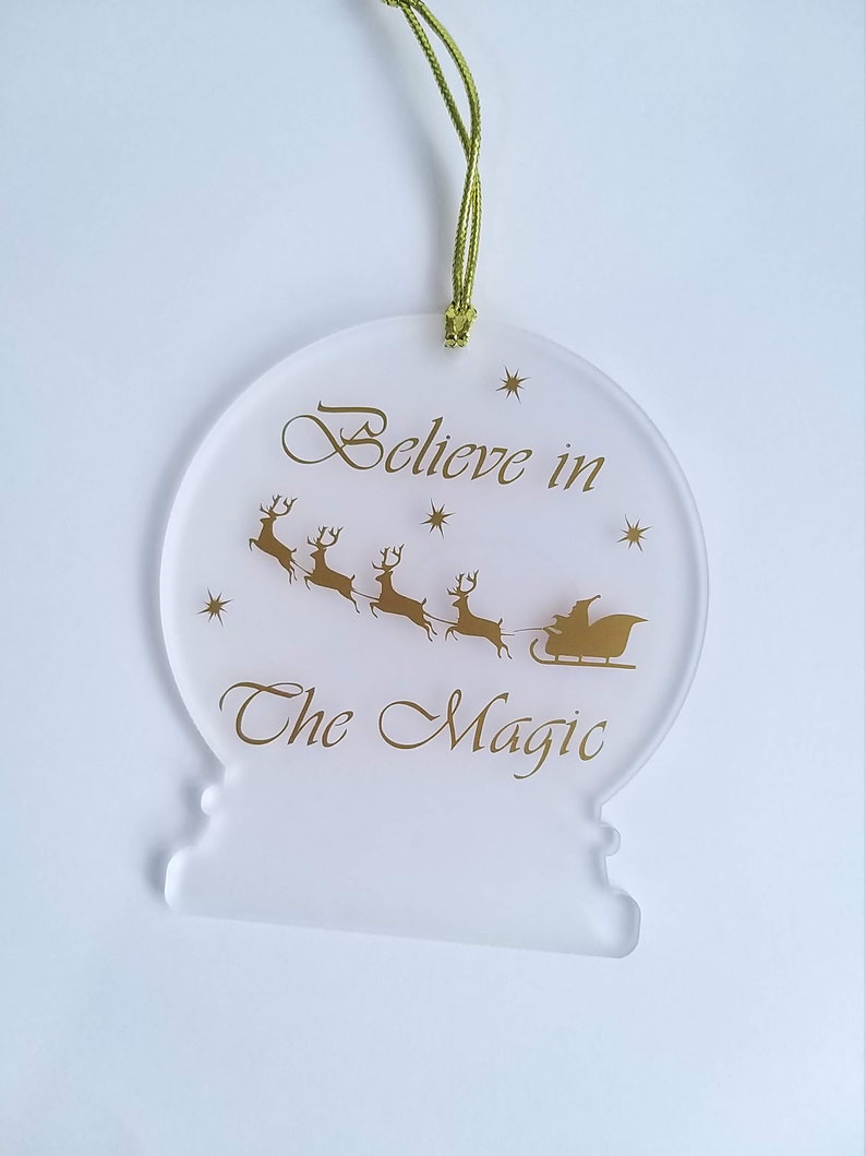 Custom Believe In The Magic Christmas Tree Ornament