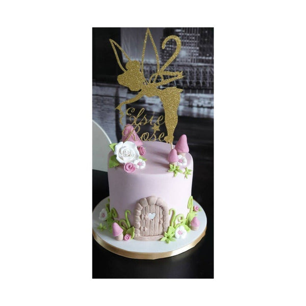 Custom Glitter Fairy Cake Topper