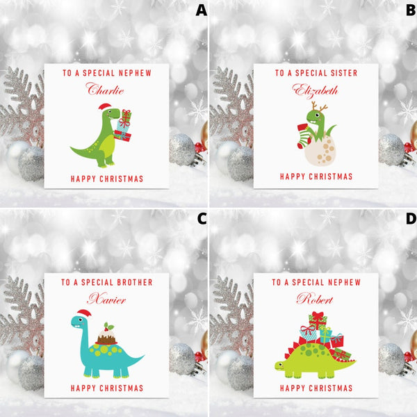 Custom Dinosaur Christmas Cards