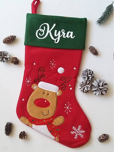 Personalised Reindeer Santa Sack