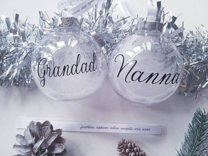 Personalised Memorial Bauble